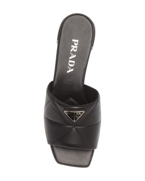 prada bow slide sandals|Prada diagram platform sandal.